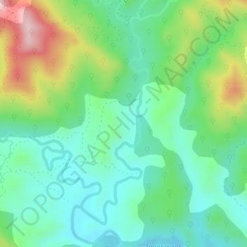 Topografische Karte Mega Lakkos, Höhe, Relief