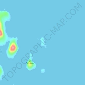 Topografische Karte James Island, Höhe, Relief