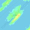 Topografische Karte Birch Island, Höhe, Relief