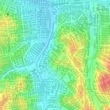 Topografische Karte Parque Chico Mendes, Höhe, Relief