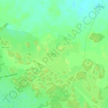Topografische Karte Кондусла, Höhe, Relief