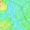 Topografische Karte Langgestreckter, talraumprägender Leitenwaldrest mit ansatzweise guter Schichtung, Armbestand, überwiegend Kiefer und Eiche; südlich von Weikershof zwischen Rednitz und der Schwabacher Straße, Höhe, Relief