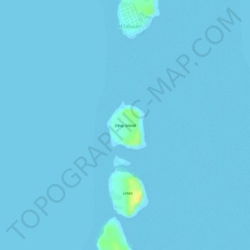 Topografische Karte Sibay Island, Höhe, Relief