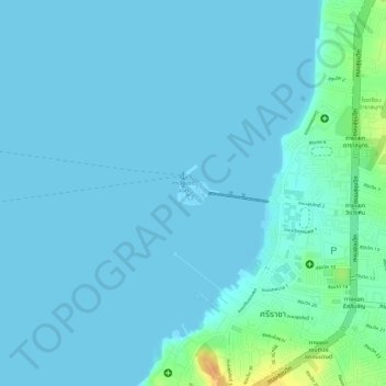 Topografische Karte เกาะลอย, Höhe, Relief