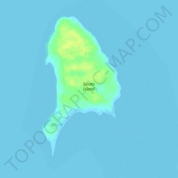 Topografische Karte Sibato Island, Höhe, Relief