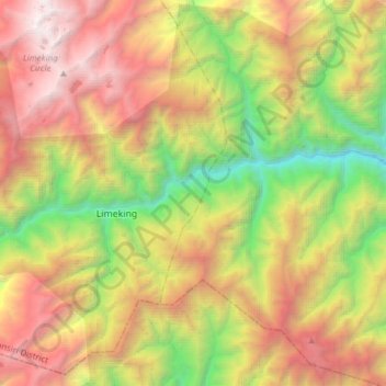 Topografische Karte Subansiri River, Höhe, Relief