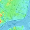 Topografische Karte Manhattan Community Board 3, Höhe, Relief