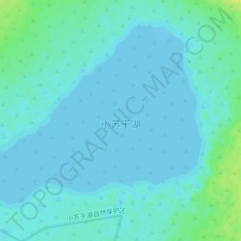 Topografische Karte 小苏干湖, Höhe, Relief