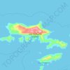 Topografische Karte Isla Chimana Grande, Höhe, Relief
