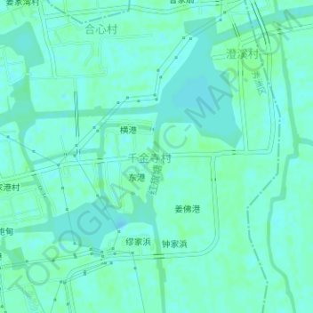 Topografische Karte 红旗塘, Höhe, Relief