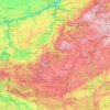 Topografische Karte Ardennen, Höhe, Relief