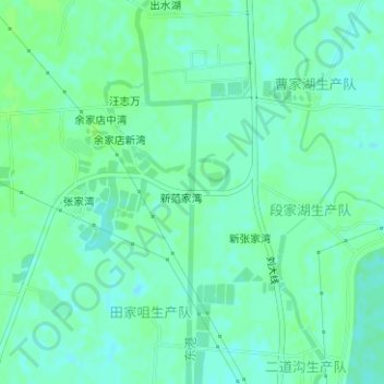 Topografische Karte 新范湾闸, Höhe, Relief