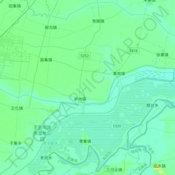 Topografische Karte 谷河, Höhe, Relief