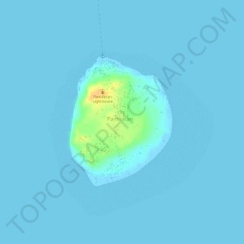 Topografische Karte Pamilacan Island, Höhe, Relief