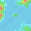 Topografische Karte Toshima Island, Höhe, Relief