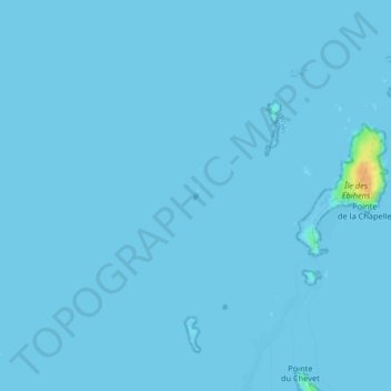 Topografische Karte Île de la Colombière, Höhe, Relief