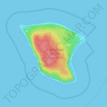 Topografische Karte Blake Island, Höhe, Relief