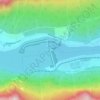 Topografische Karte Columbia River, Höhe, Relief
