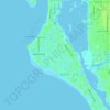 Topografische Karte Siesta Key, Höhe, Relief