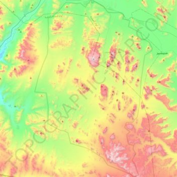 Topografische Karte Wadi Rum protected area, Höhe, Relief