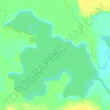 Topografische Karte Lago Musha Karusha, Höhe, Relief