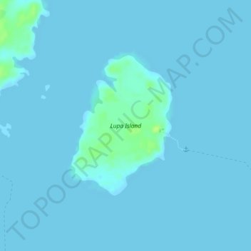 Topografische Karte Lupa Island, Höhe, Relief