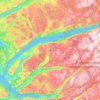Topografische Karte Lysefjorden, Höhe, Relief