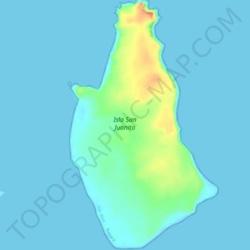 Topografische Karte San Juanito, Höhe, Relief