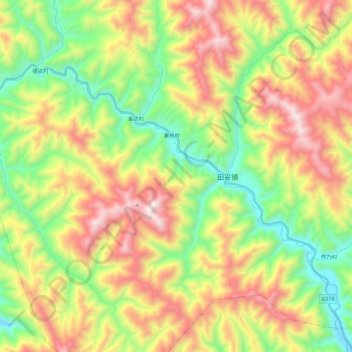 Topografische Karte 玉曲, Höhe, Relief