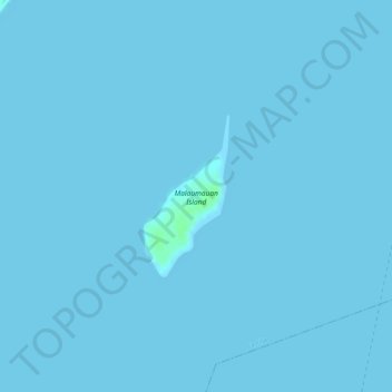 Topografische Karte Malaumauan Island, Höhe, Relief