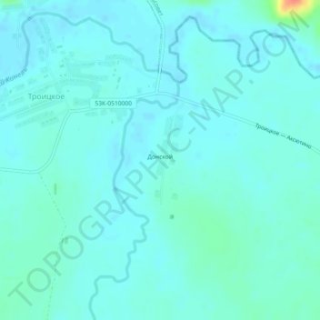 Topografische Karte Донской, Höhe, Relief