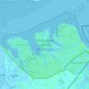 Topografische Karte Verdronken Land van Saeftinghe, Höhe, Relief