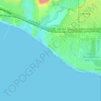 Topografische Karte Haskell's Beach, Höhe, Relief