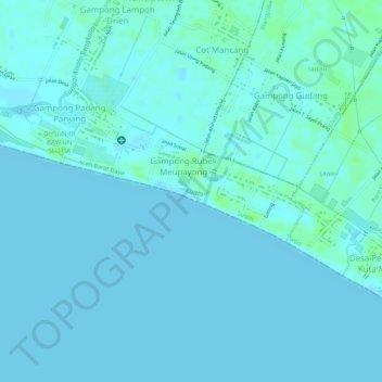Topografische Karte Kuala, Höhe, Relief