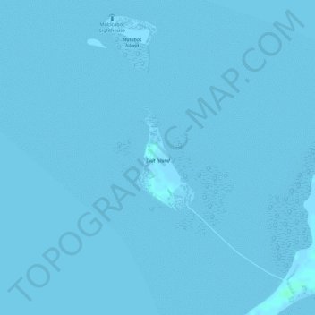 Topografische Karte Diut Island, Höhe, Relief