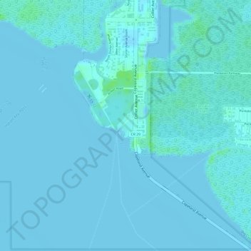 Topografische Karte Everglades Park, Höhe, Relief