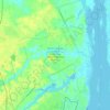 Topografische Karte North Carolina Coastal Land Trust: Orton Plantation Holdings, LLC, Höhe, Relief