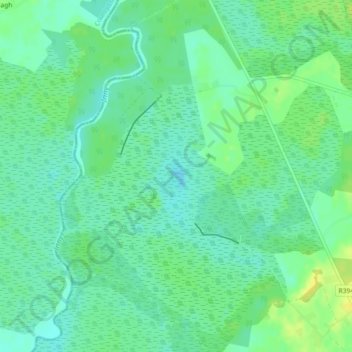 Topografische Karte Lough Bane, Höhe, Relief