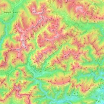Topografische Karte Parco naturale regionale delle Dolomiti Friulane, Höhe, Relief