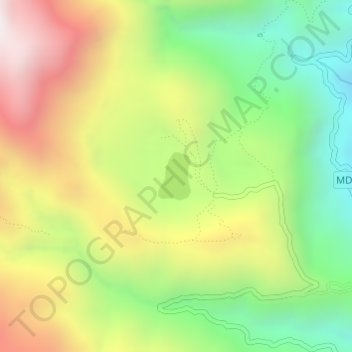 Topografische Karte Khecheopalri Lake, Höhe, Relief