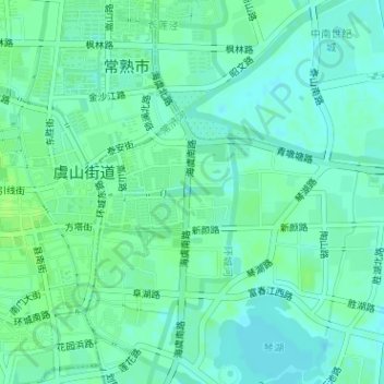 Topografische Karte 枫泾, Höhe, Relief