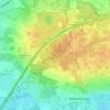 Topografische Karte Cuesta van het Waasland te Waasmunster, Höhe, Relief