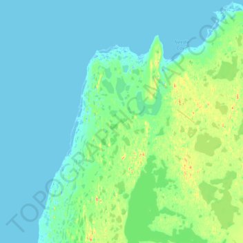 Topografische Karte Rowley Island, Höhe, Relief