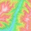 Topografische Karte Passeiertal, Höhe, Relief