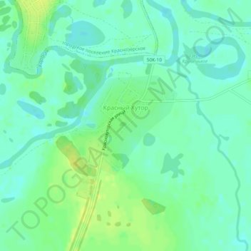Topografische Karte Красный Хутор, Höhe, Relief