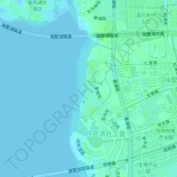Topografische Karte 白鹭园, Höhe, Relief