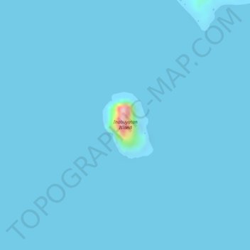 Topografische Karte Inabuyatan Island, Höhe, Relief