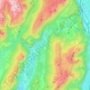 Topografische Karte Valle dei Laghi, Höhe, Relief