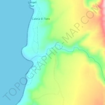 Topografische Karte Los Loros, Höhe, Relief