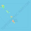 Topografische Karte Wakatobi National Park, Höhe, Relief